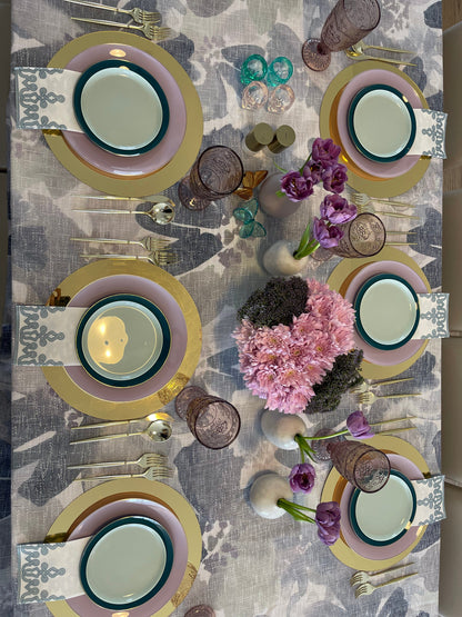 Burlap Shades of Purple Watercolor