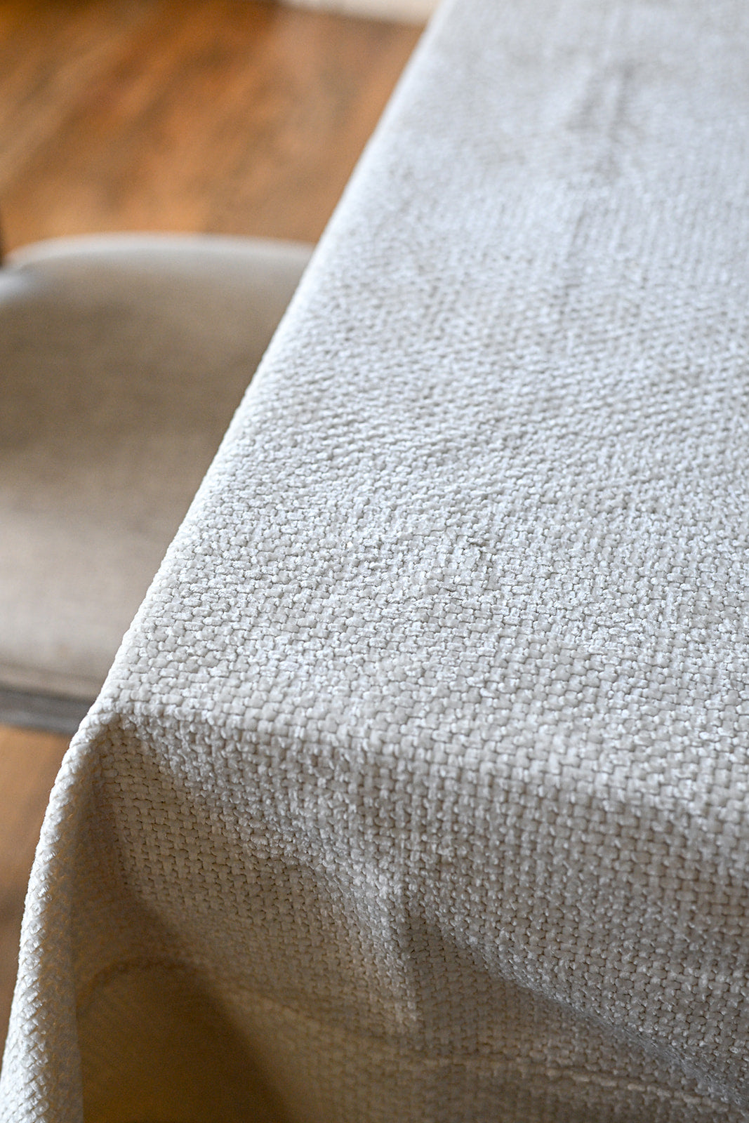 Basketweave Velour-White Quartz
