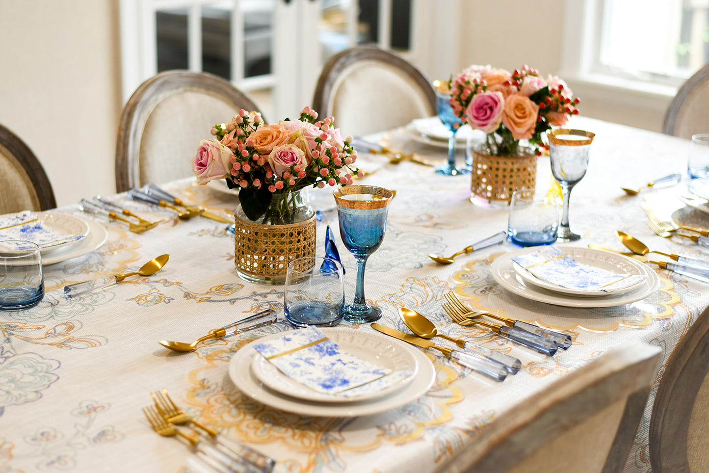 Dreamy Beach Floral Burlap