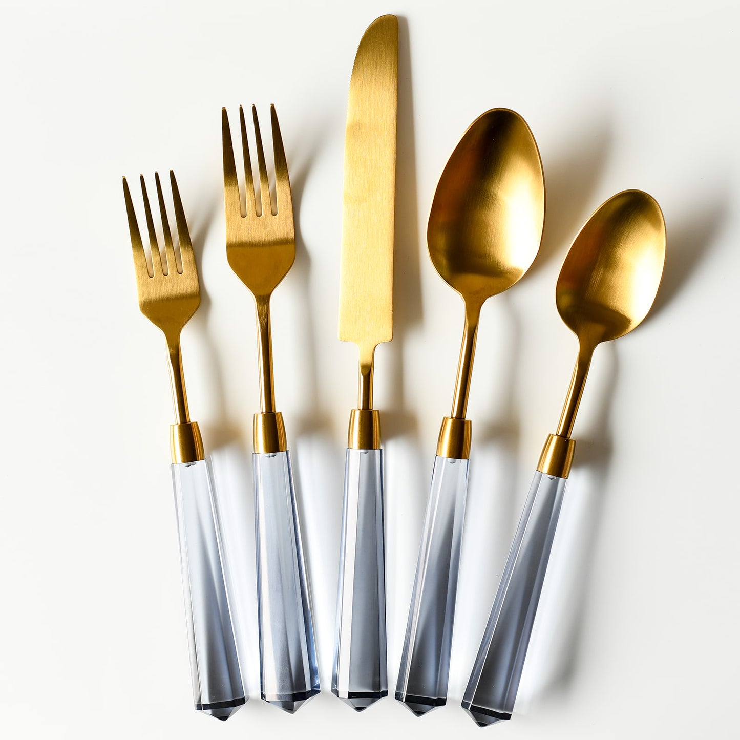 Acrylic Luxury Cutlery - Navy Greyish