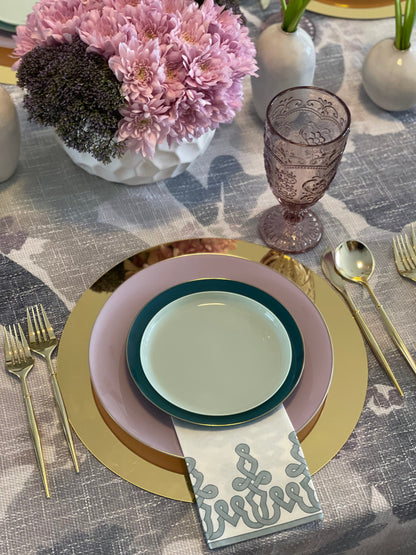 Burlap Shades of Purple Watercolor