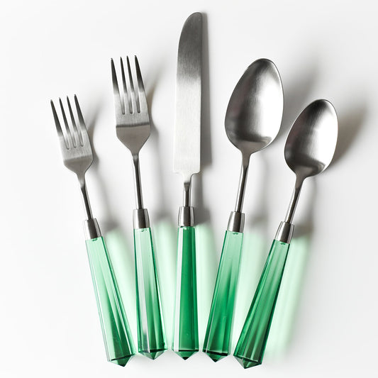 Acrylic Luxury Cutlery - Green
