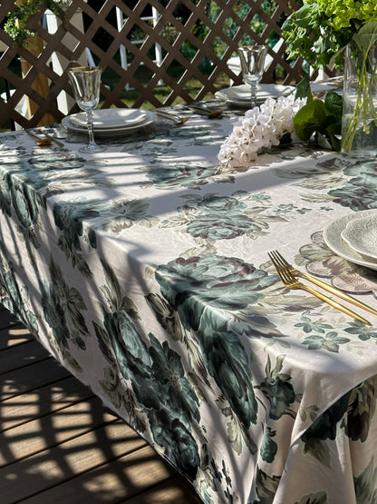 Green Floral, Velvet