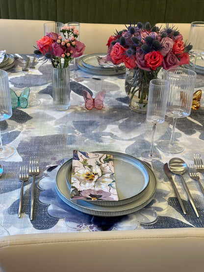 Burlap Shades of Purple Watercolor