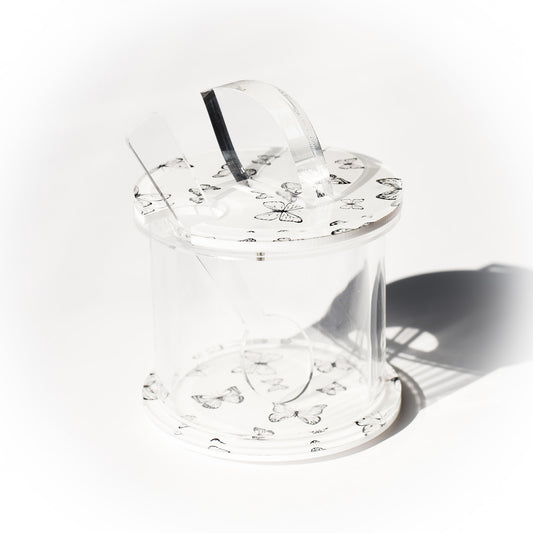 Lucite Honey Dish: Pen’s Butterflies Print