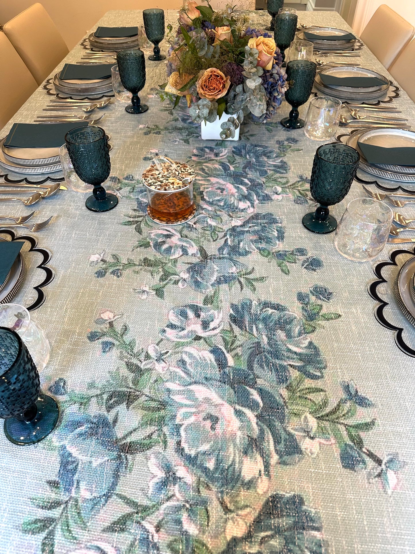 Green x Green floral design (down center)
