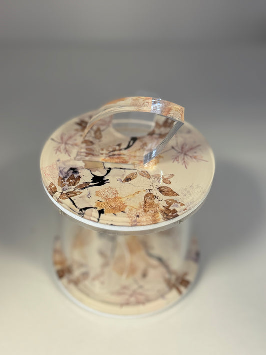 Lucite Honey Dish: Rustic Fall Scenery Print