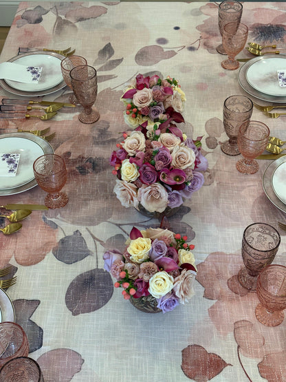 September Florals- Burlap