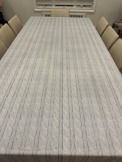 Velvet Cable Print in White