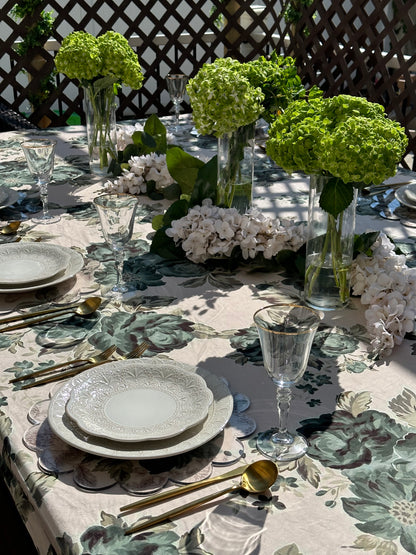 Green Floral, Velvet