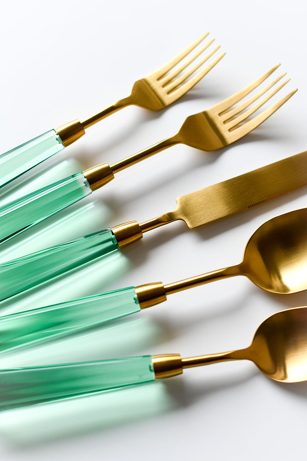 Acrylic Luxury Cutlery - Green
