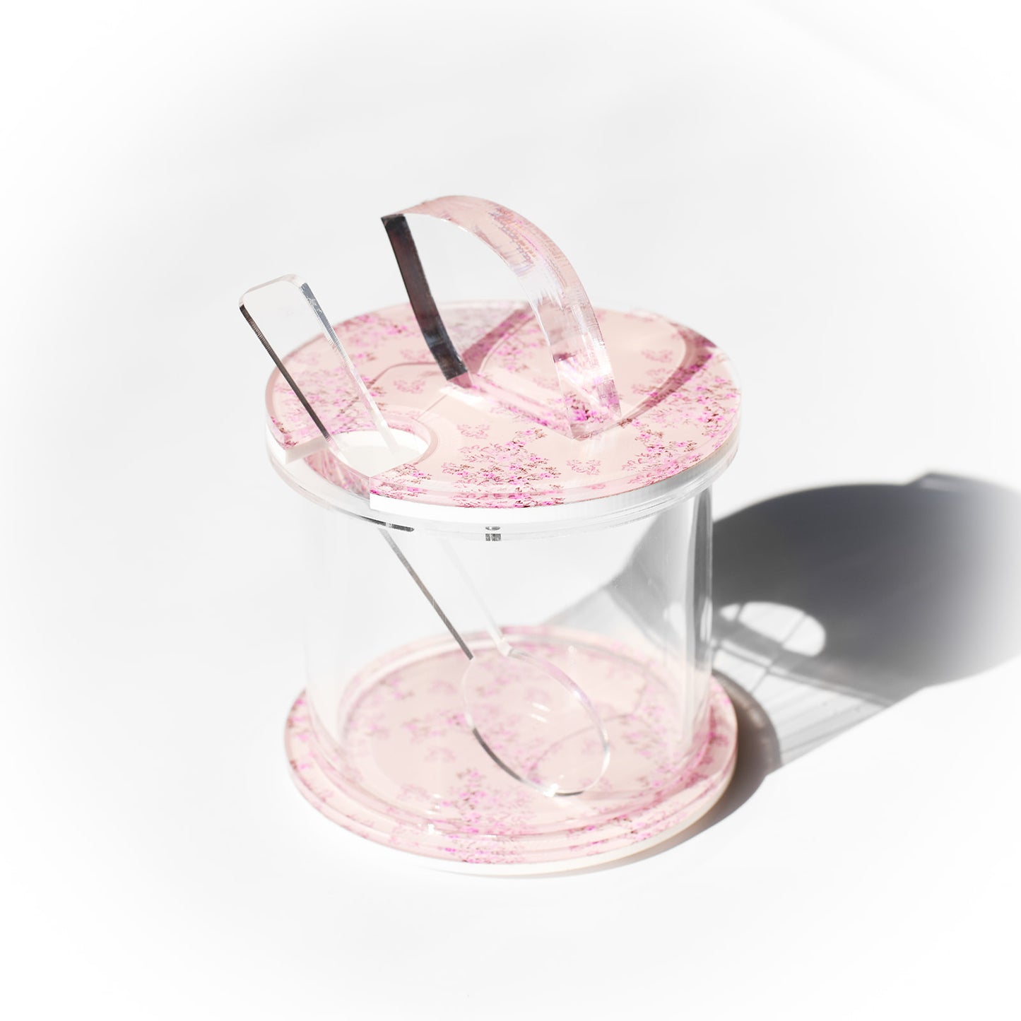 Lucite Honey Dish: Pink Loveshack Print