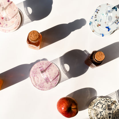 Pink Floral Honey Dish