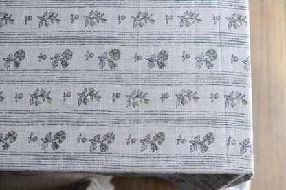 Neutral floral motif stripes design