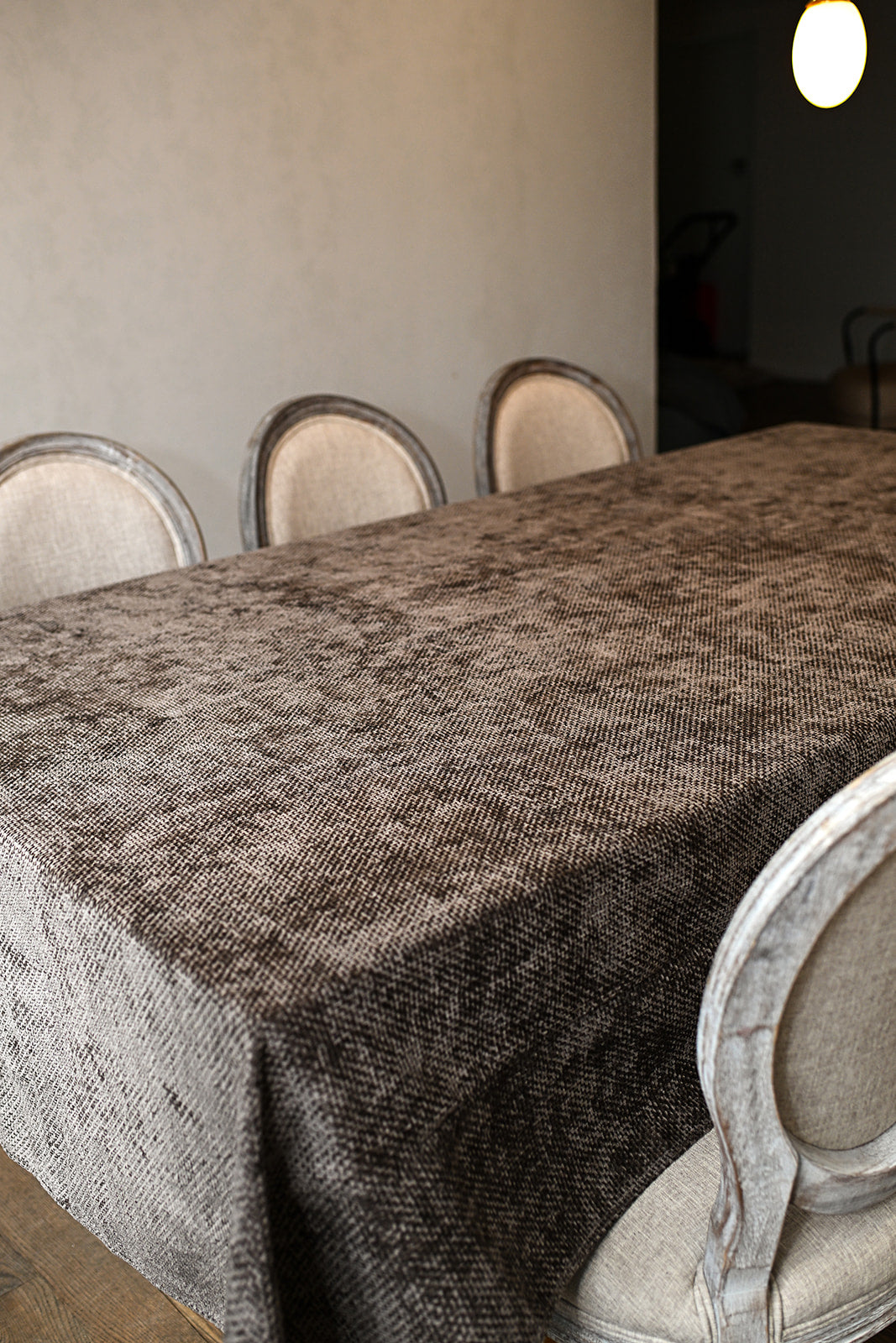 Basketweave Velour - Smokey Brown