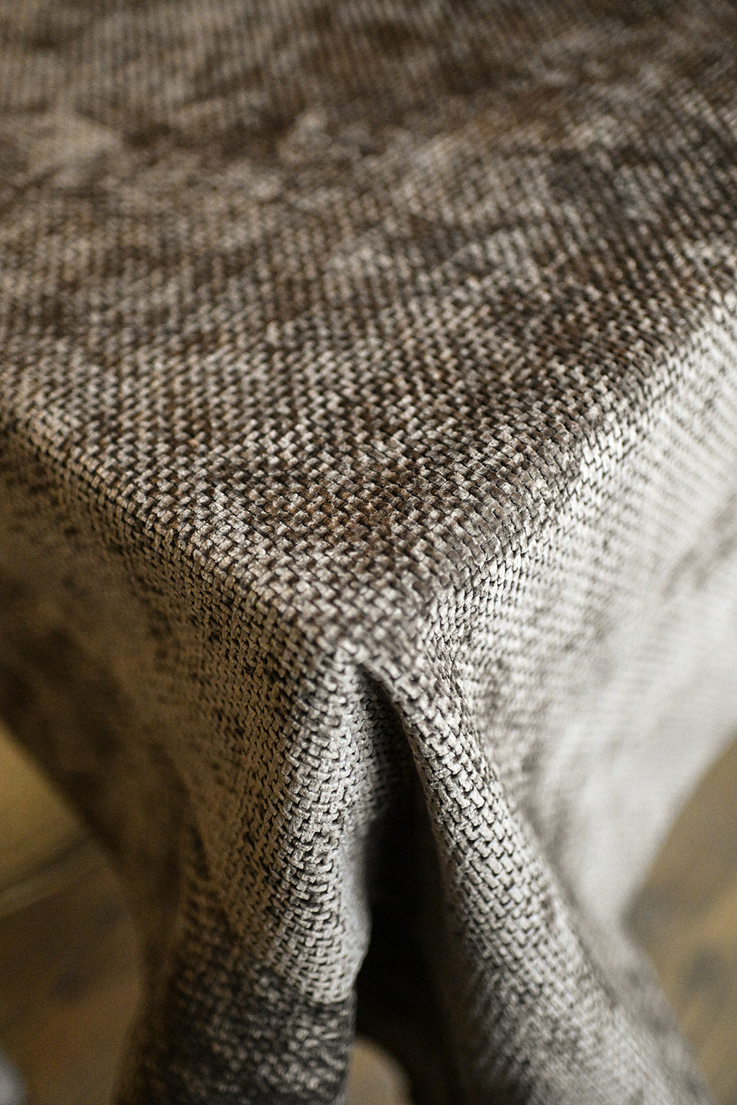 Basketweave Velour - Smokey Brown
