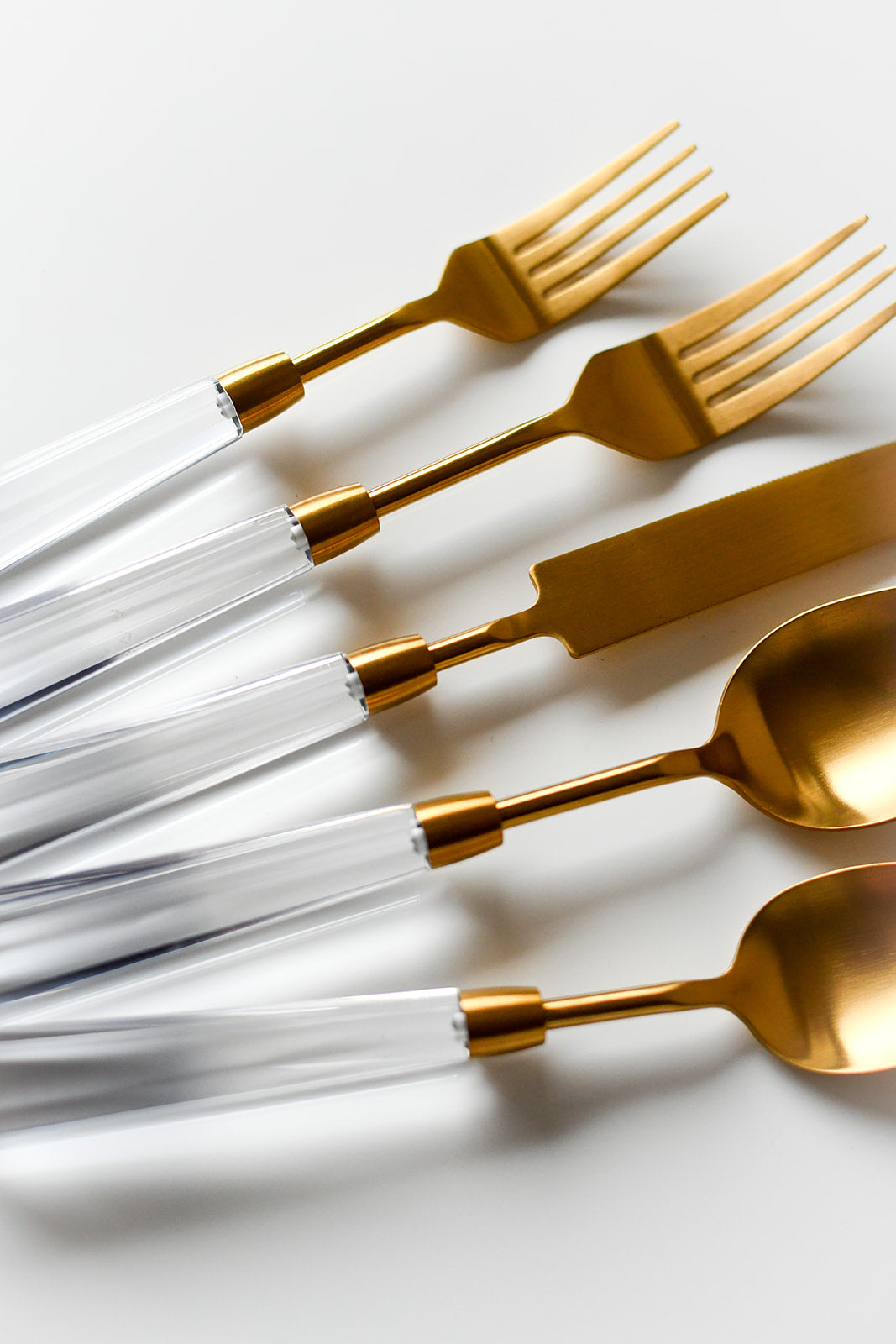 Acrylic Luxury Cutlery - Grey Ombrè