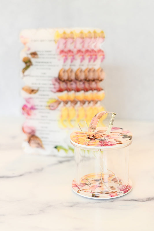 Fall floral Simanim Cards 6pcs/pkg