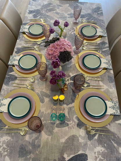 Burlap Shades of Purple Watercolor