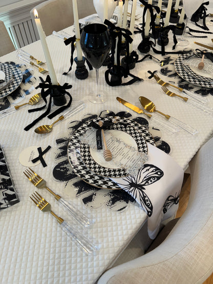 White Scallop Quilted