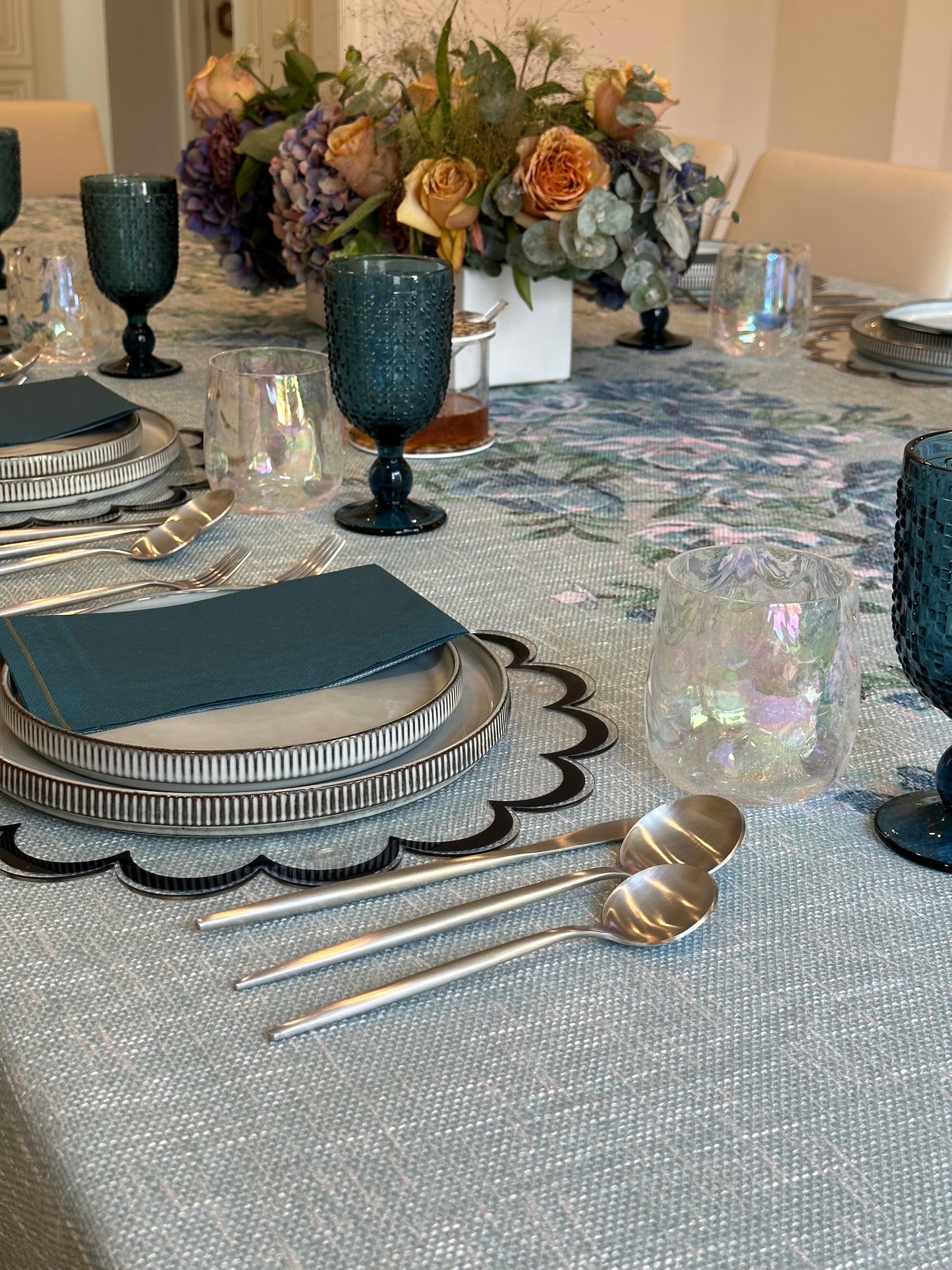 Green x Green floral design (down center)