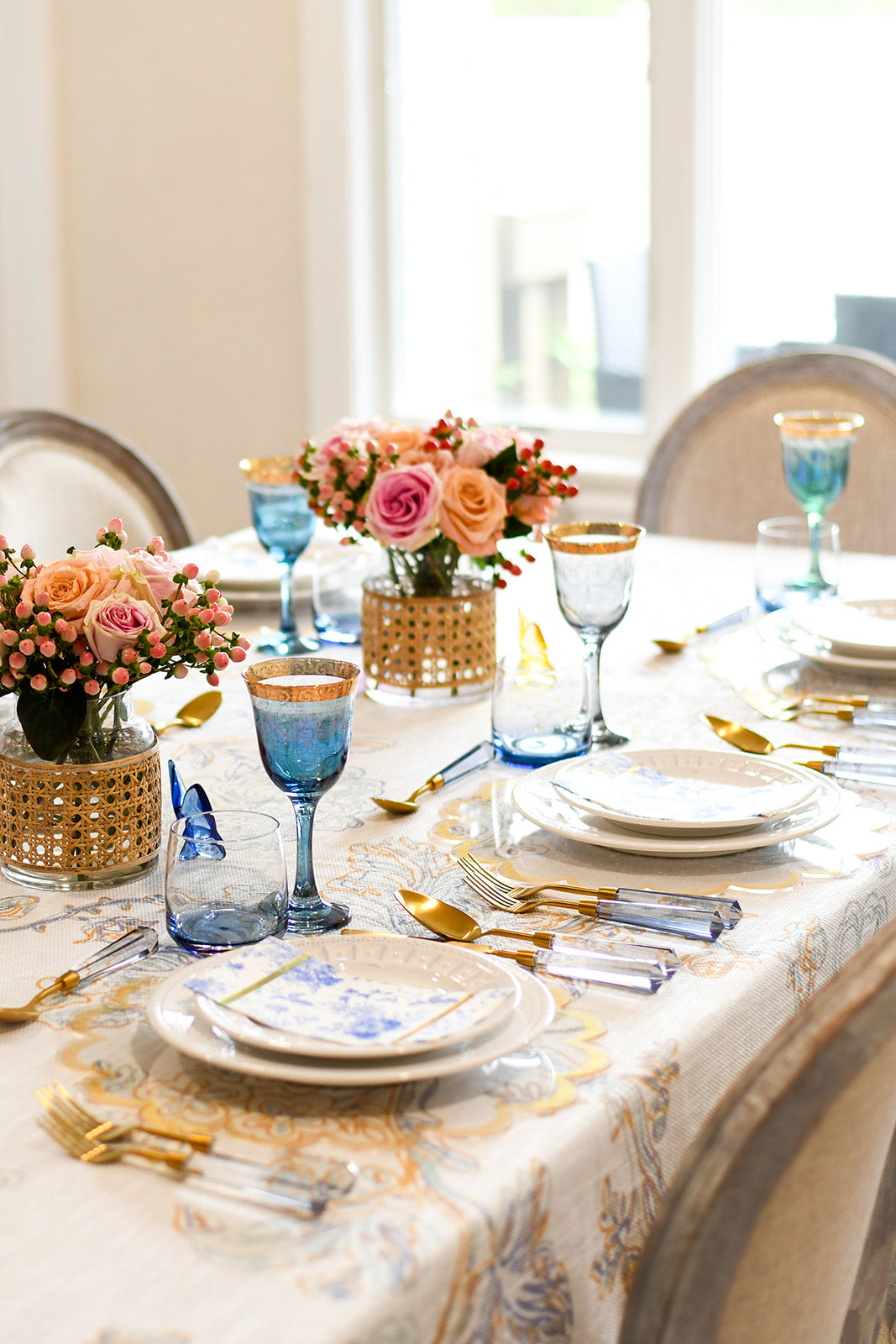 Dreamy Beach Floral Burlap