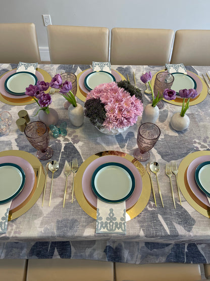 Burlap Shades of Purple Watercolor