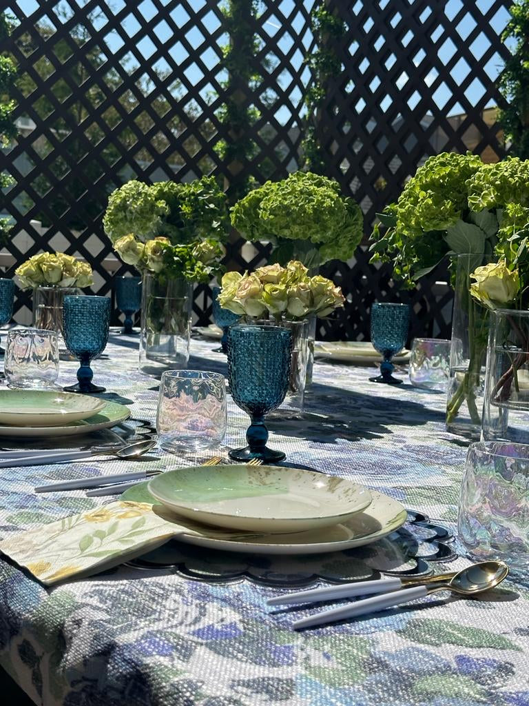 Blue + Green Florals