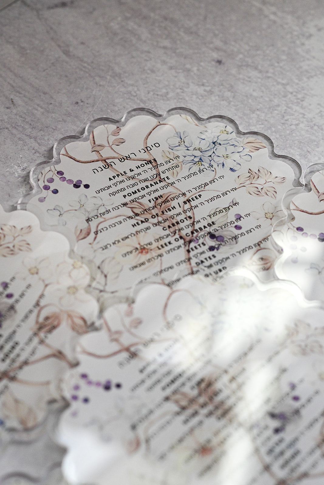Blossoms Simanim Cards 2026 6pcs