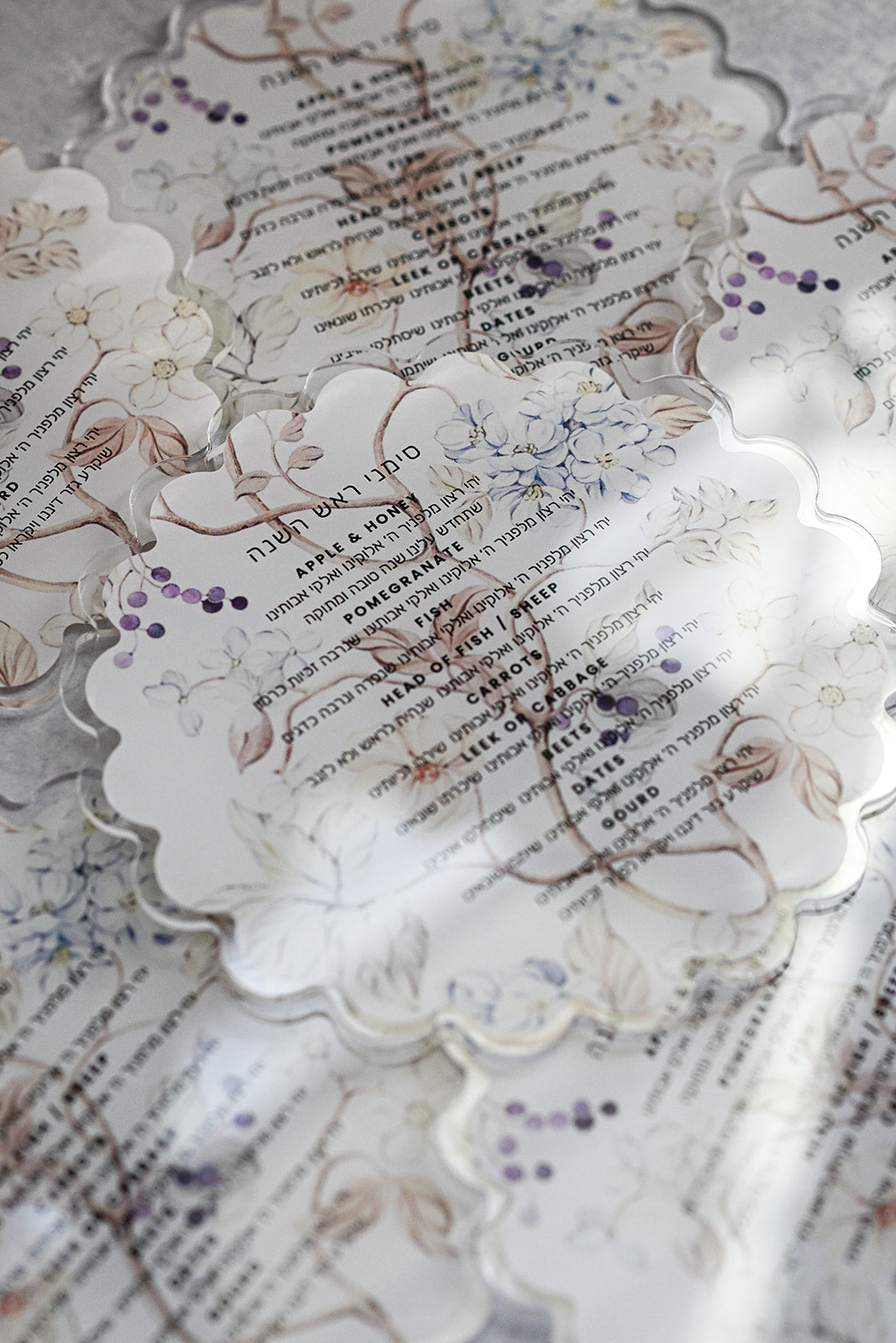 Blossoms Simanim Cards 2026 6pcs