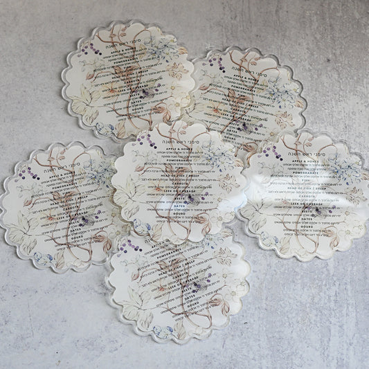 Blossoms Simanim Cards 2026 6pcs