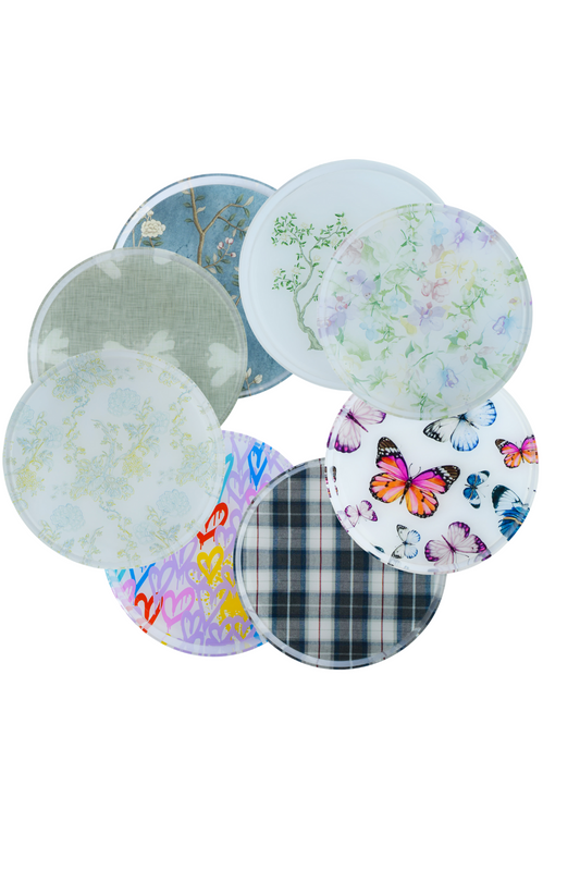 Round Printed Lucite Tray