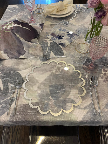 Burlap Shades of Purple Watercolor