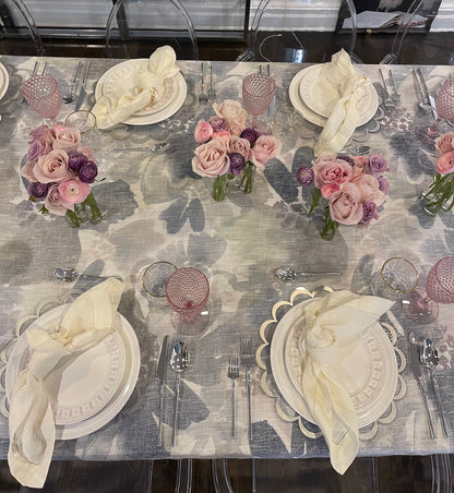 Burlap Shades of Purple Watercolor