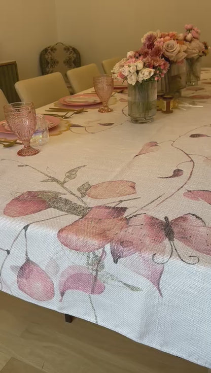 Whimsical Burgundy Butterfly Runner Design