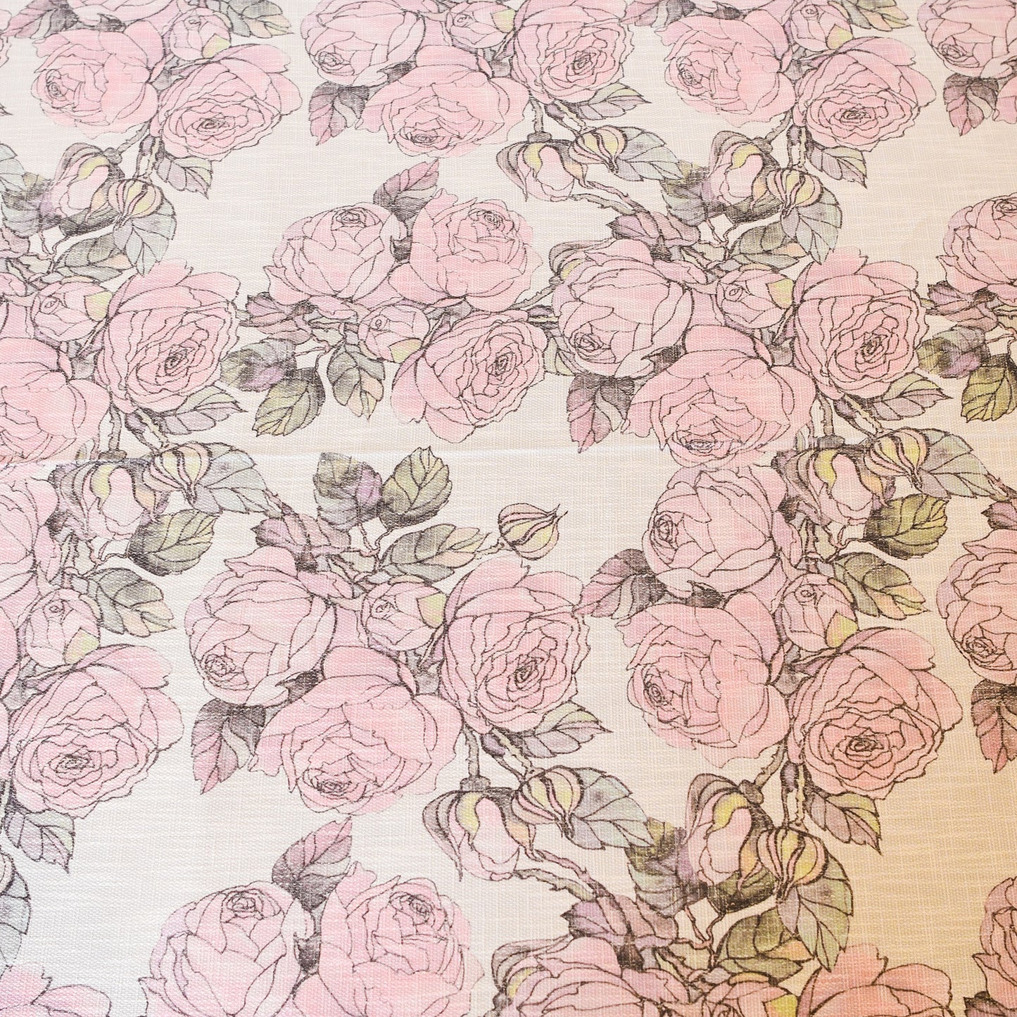 Rose Sketch Burlap