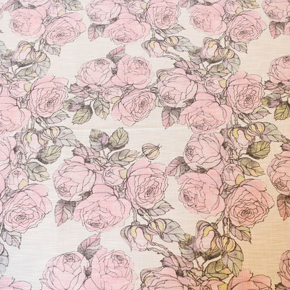 Rose Sketch Burlap