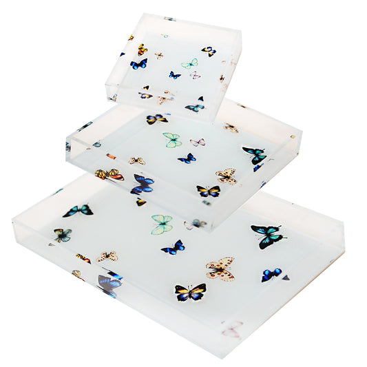 Blue Butterflies Lucites