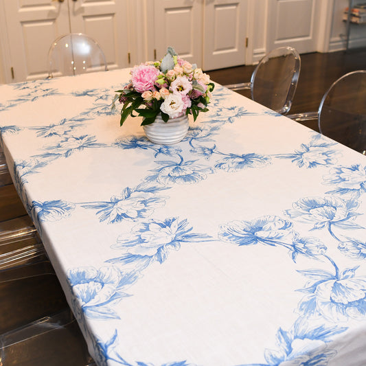 Blue Flower Diamond LINEN