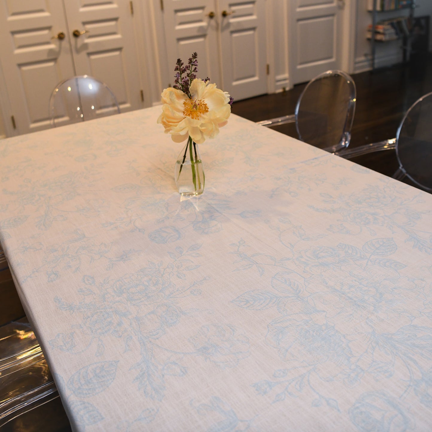 Sky blue Toile LINEN