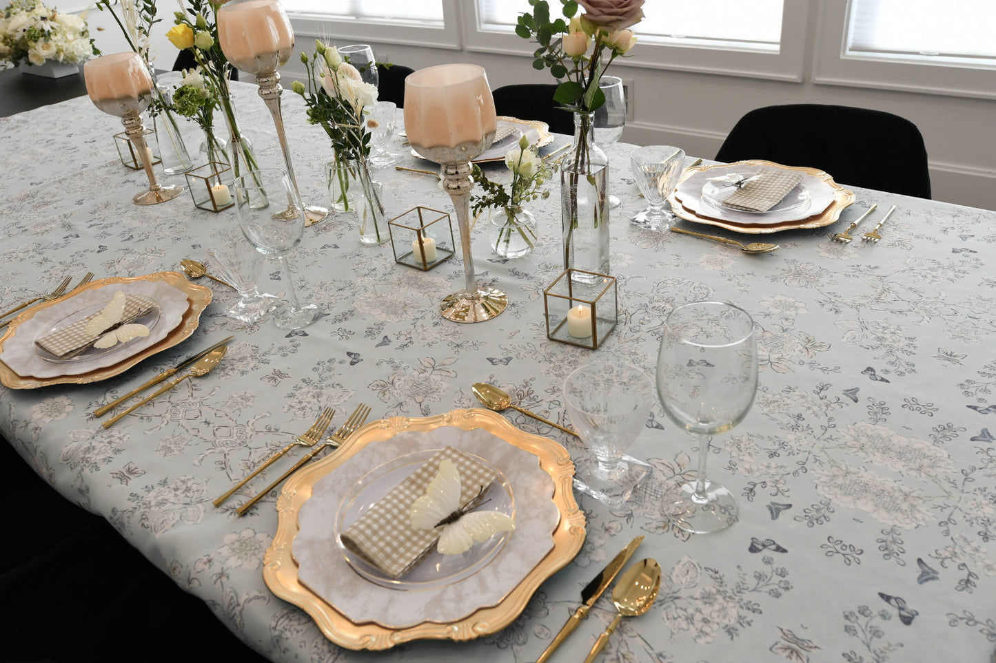 Soft Blue Vintage Toile