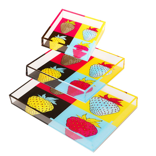 Pop-Art Strawberries Lucites