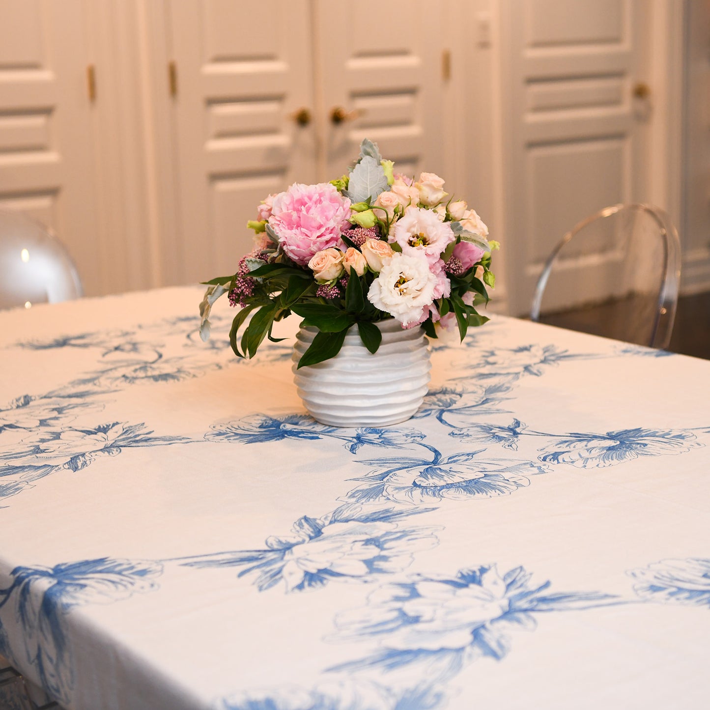 Blue Flower Diamond Linen- Pre Order