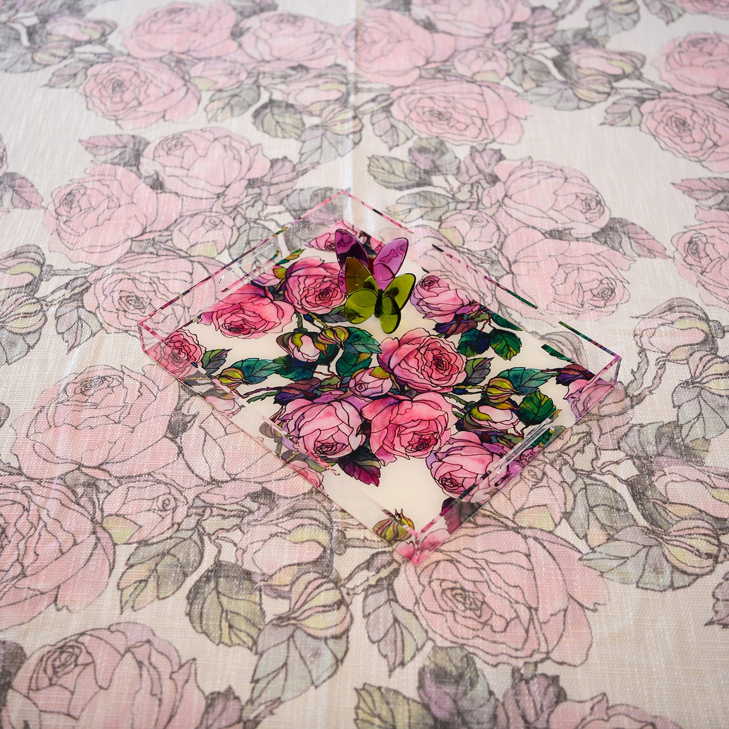Rose Sketch Burlap