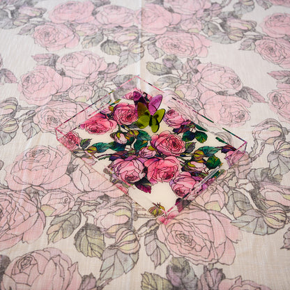 Rose Sketch Burlap