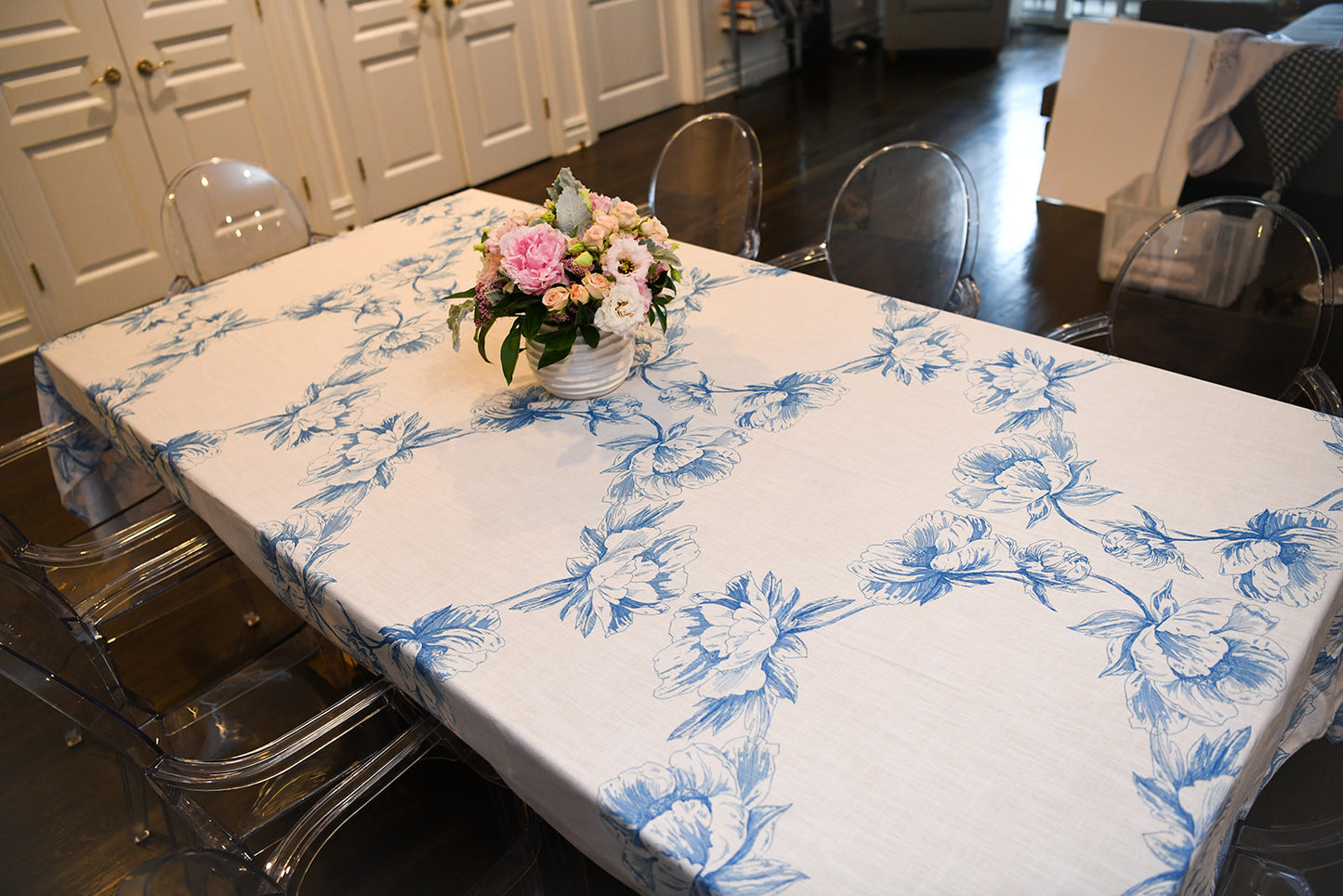 Blue Flower Diamond Linen- Pre Order