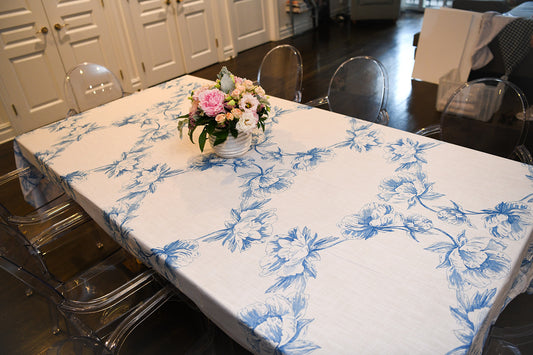 Blue Flower Diamond LINEN