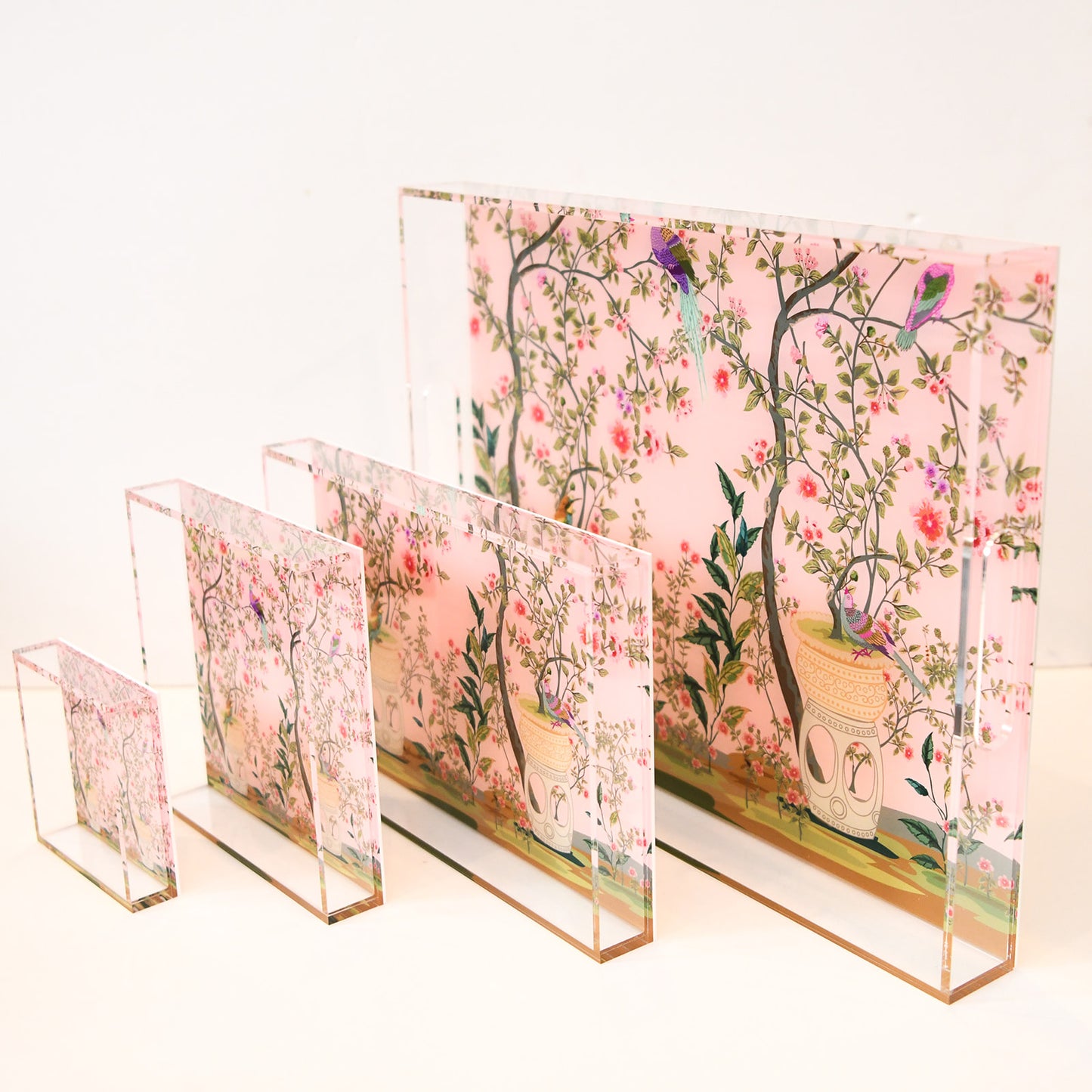 Large Luxury Lucite Tray with cover