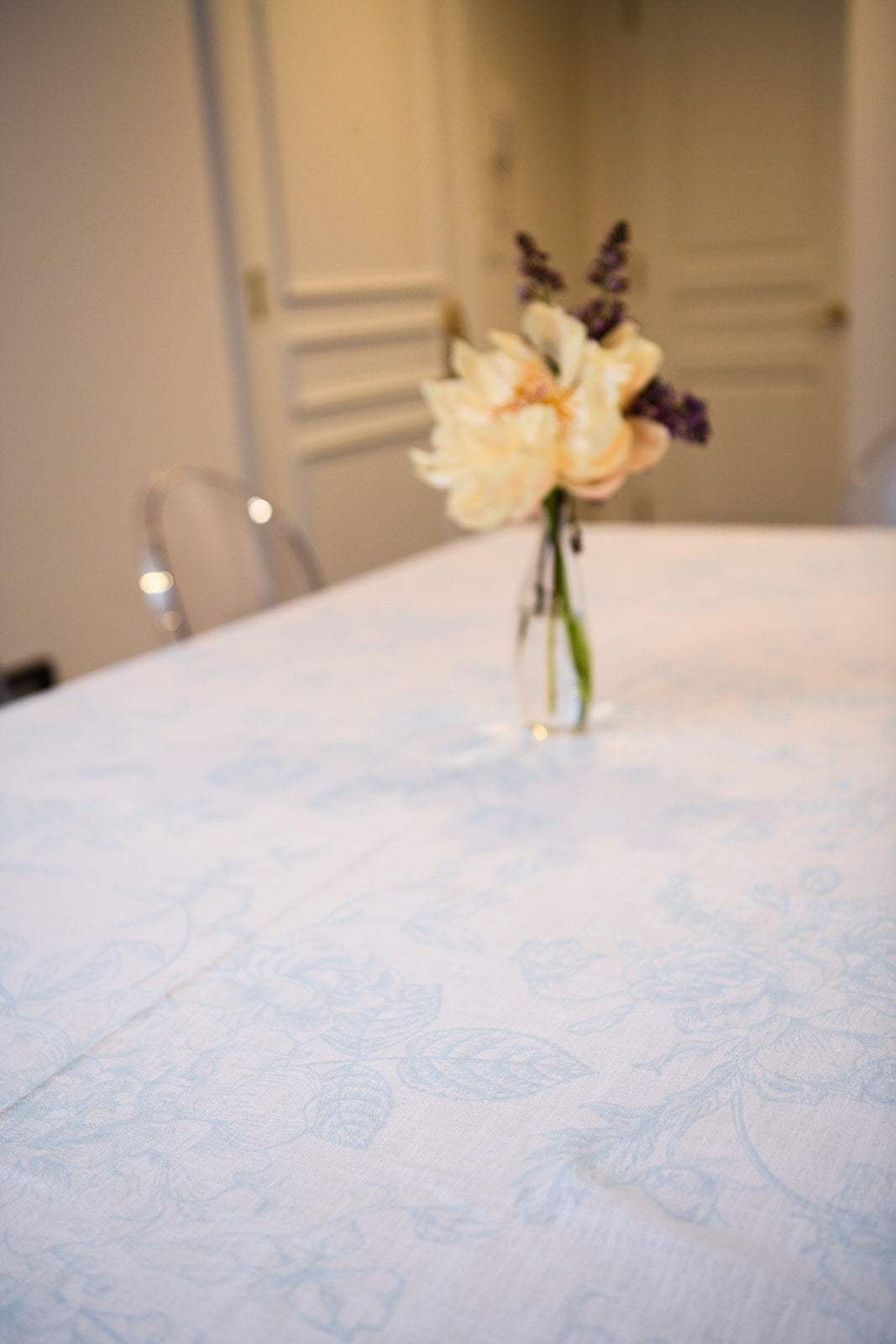 Sky blue Toile LINEN