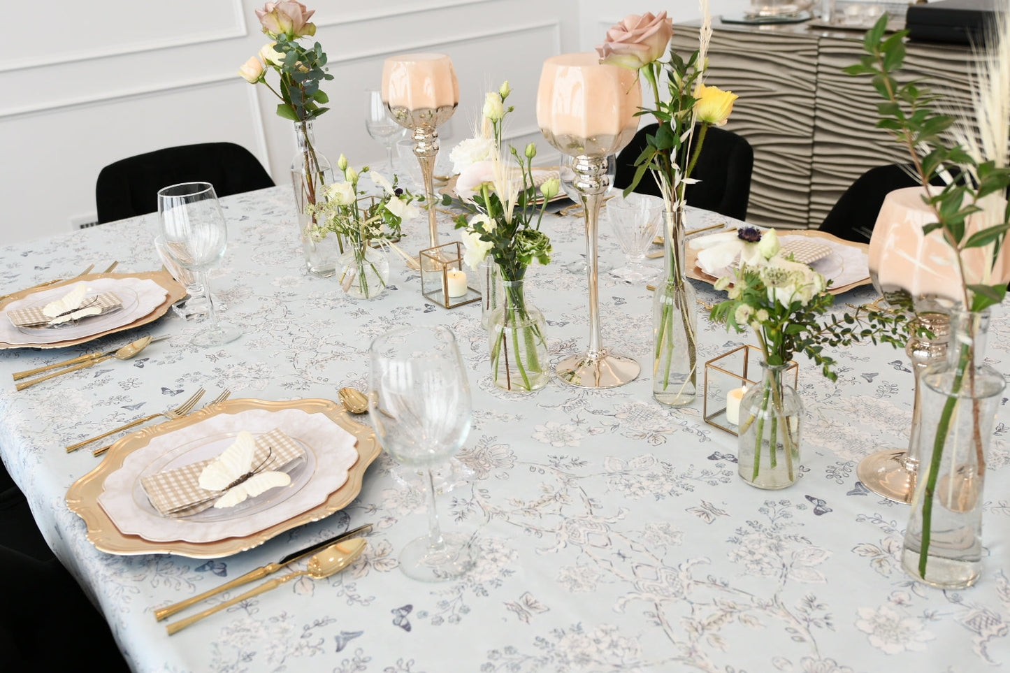 Soft Blue Vintage Toile